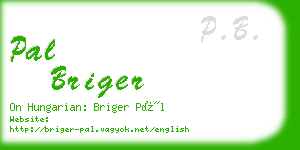 pal briger business card